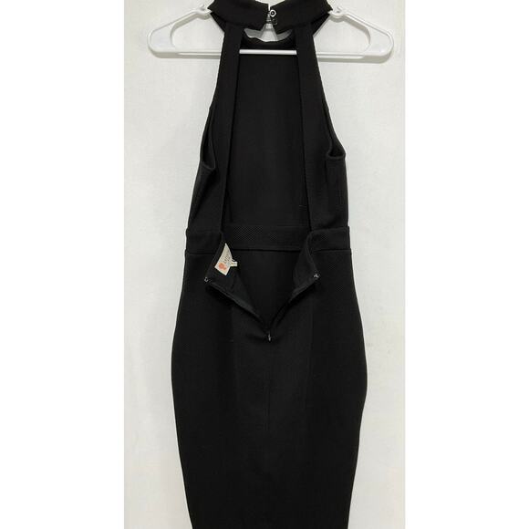 L’atiste Black Sleeveless Halter Dress Size Medium Textured Open Back - Picture 5 of 9